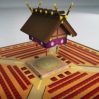 Sumo dojo arena stadium ring