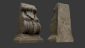 Antique Stone Corbel Scan 3D