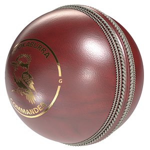 Cricket ball red kookaburra 3D model