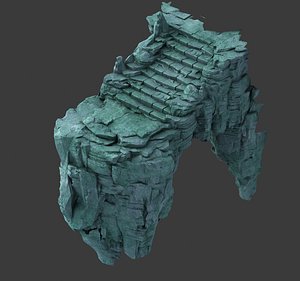 3D cave rock mountain model
