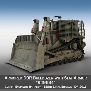 3d armored d9r bulldozer - model