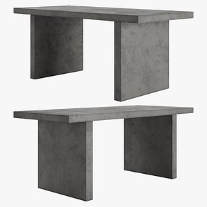3D Farmhouse 71 Concrete Dining Table by Homary model