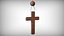 Rosario in legno - Cattolico - Modello 3D low poly