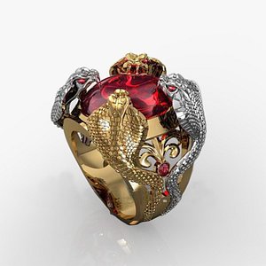3D Cobra Snake Ring