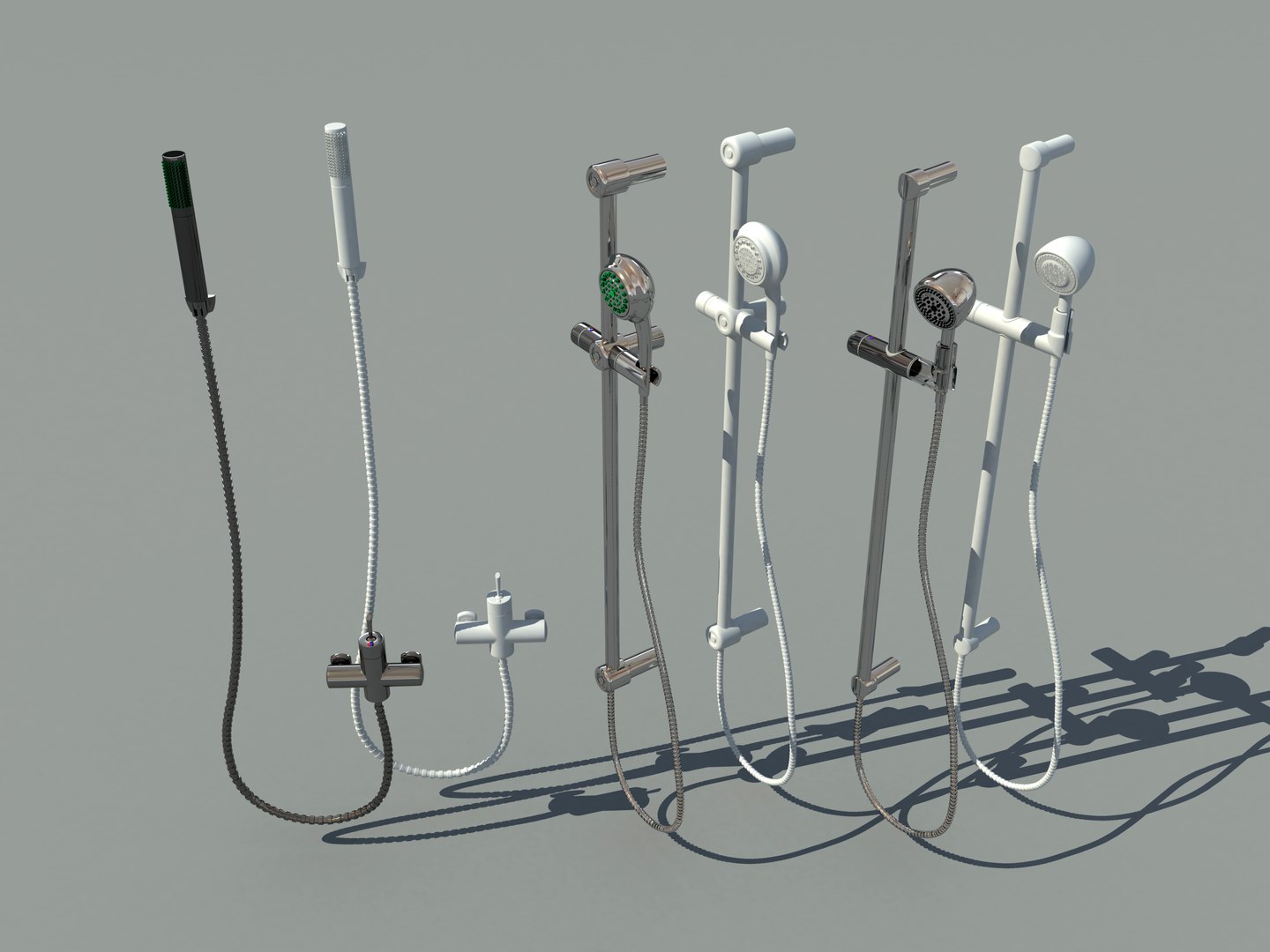 65 Faucets Shower Heads 3d Model