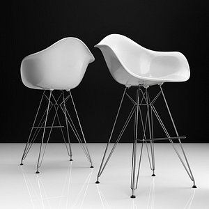 Eames DAR Bar plastic side chairs