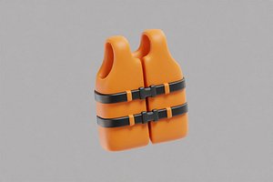 3D Life Jacket cartoon