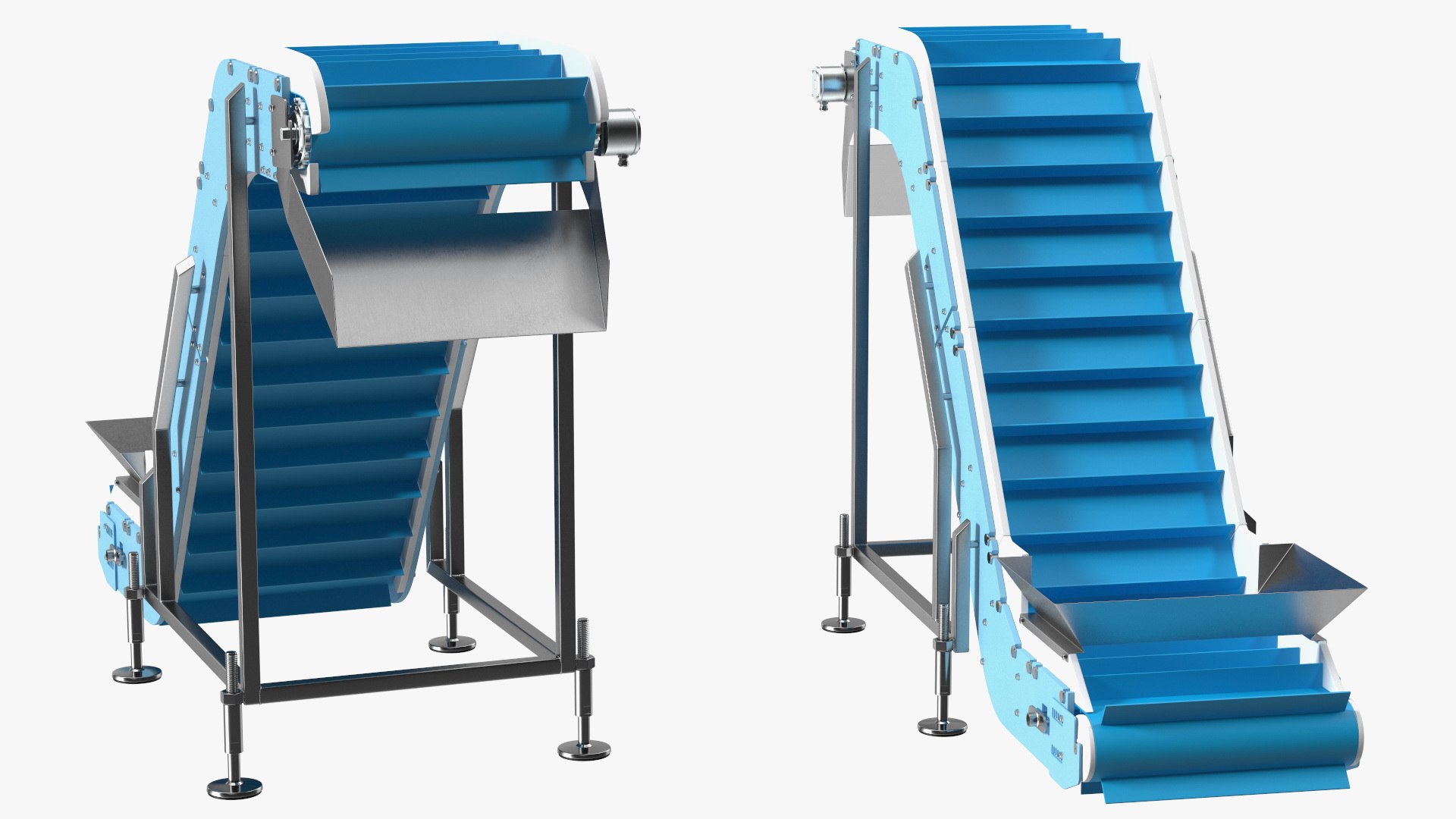 Incline Conveyor With Hopper 3D Model TurboSquid 1870723