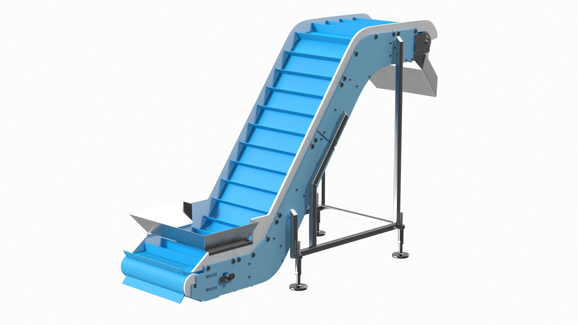 Incline Conveyor With Hopper 3D Model - TurboSquid 1870723