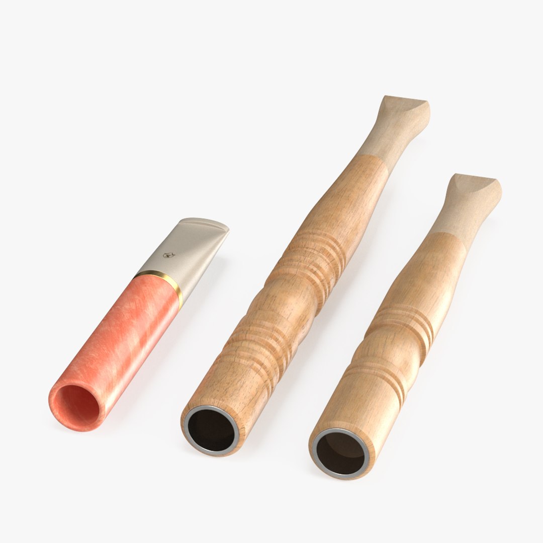 Cigarette Holders Set Light 3D model preview