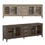 3D FRENCH CONTEMPORARY GLASS 4-DOOR SIDEBOARD WITH DRAWERS