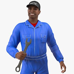 Light Skin Black Car Mechanic