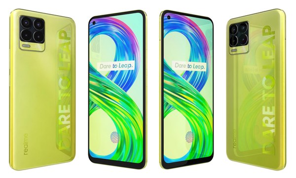 3D Realme 8 Pro Yellow model