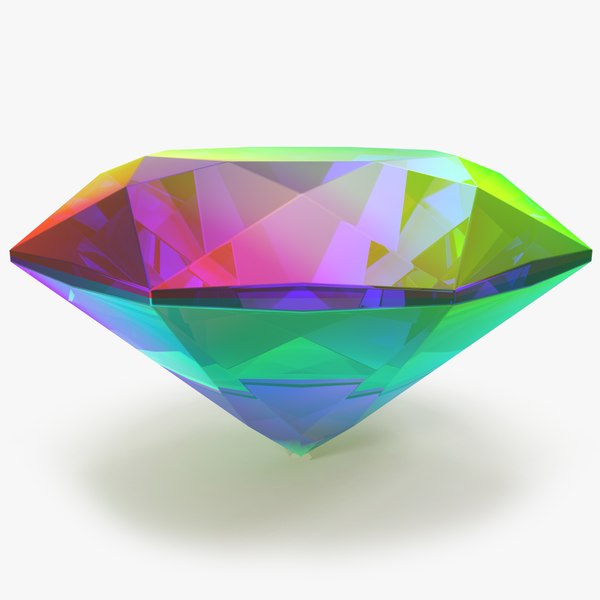 3D Single Cut Mystic Topaz model