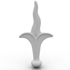 3d peak fence decoration model