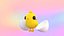 Cartoon small chicken
