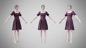 3D Dress 26 Grape