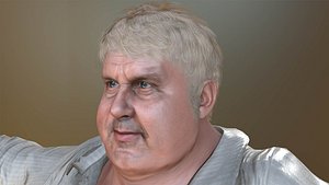 Elder Fat Man Game ready - rigged and blendshapes