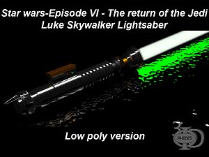 3D model luke skywalker s lightsaber