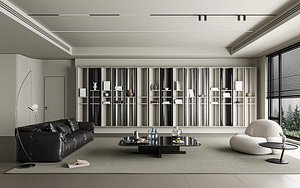 3D model modern living room