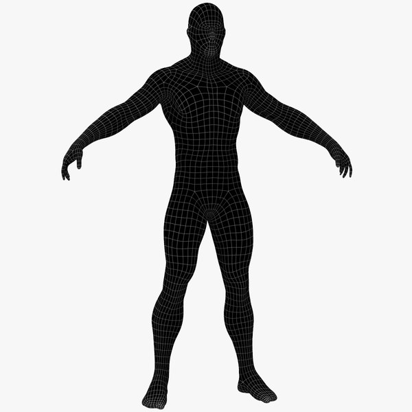 3D biped male base mesh