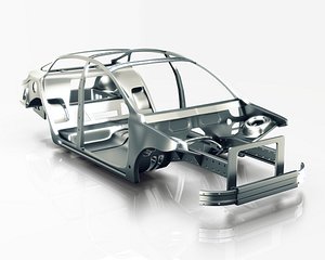 3d car frame model