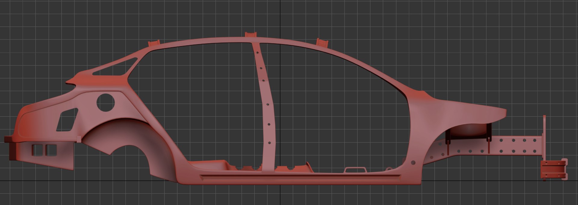 3d car frame model