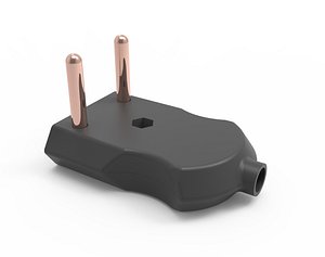 Cable Plug StraightRight Angled 3D