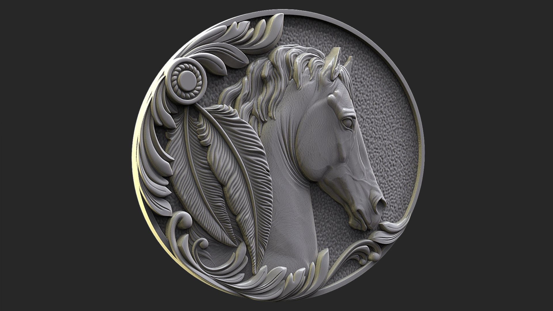 3D Horse Bas Relief Model - TurboSquid 1395215