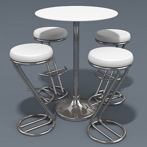 bar stool table 3d model