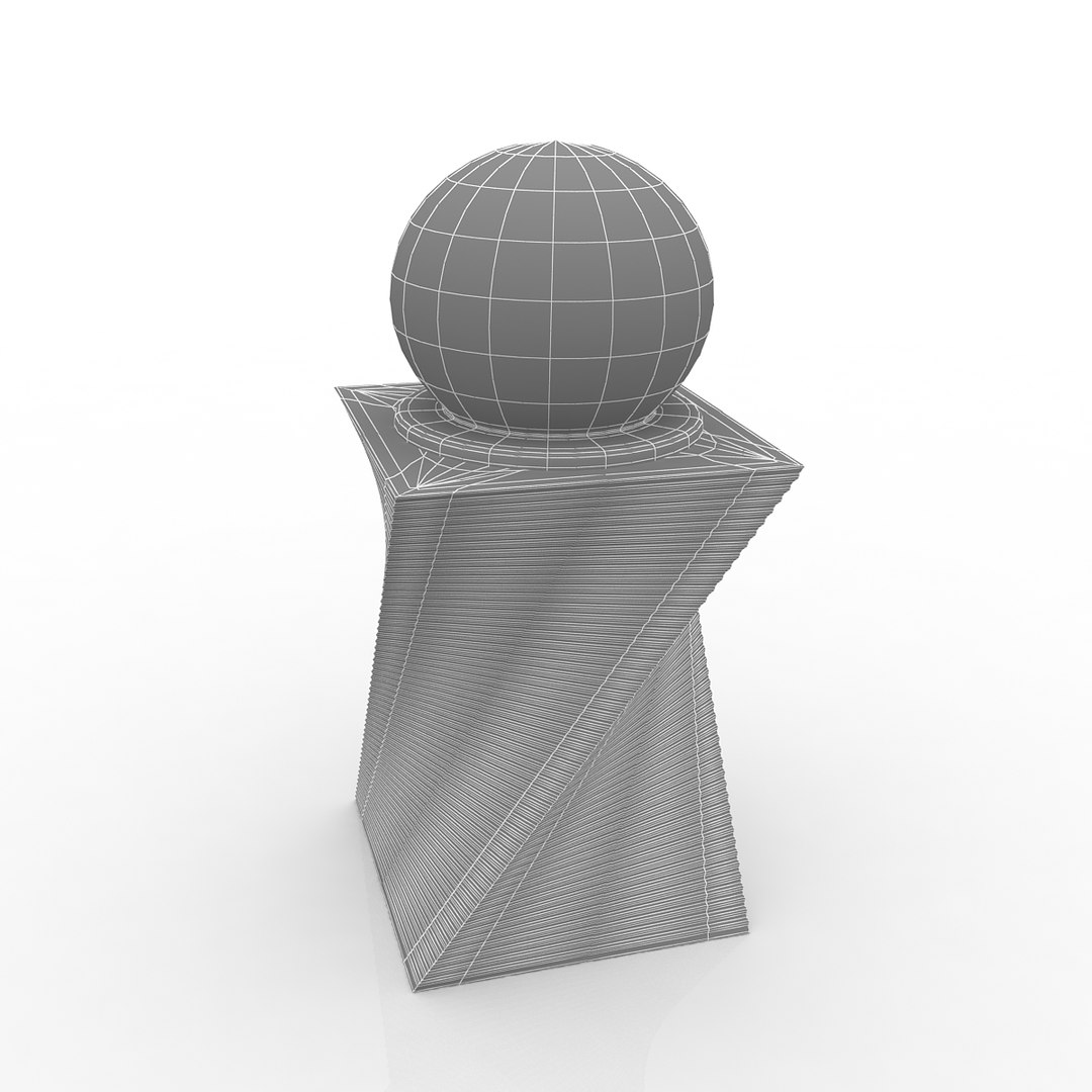 3d floating sphere marble