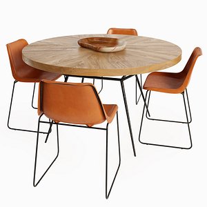 coco dining table chair 3D model