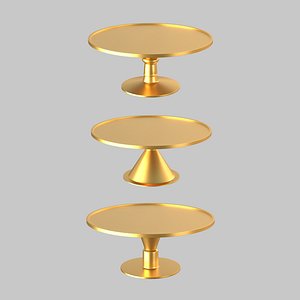 Round cake stand Collection 3D model