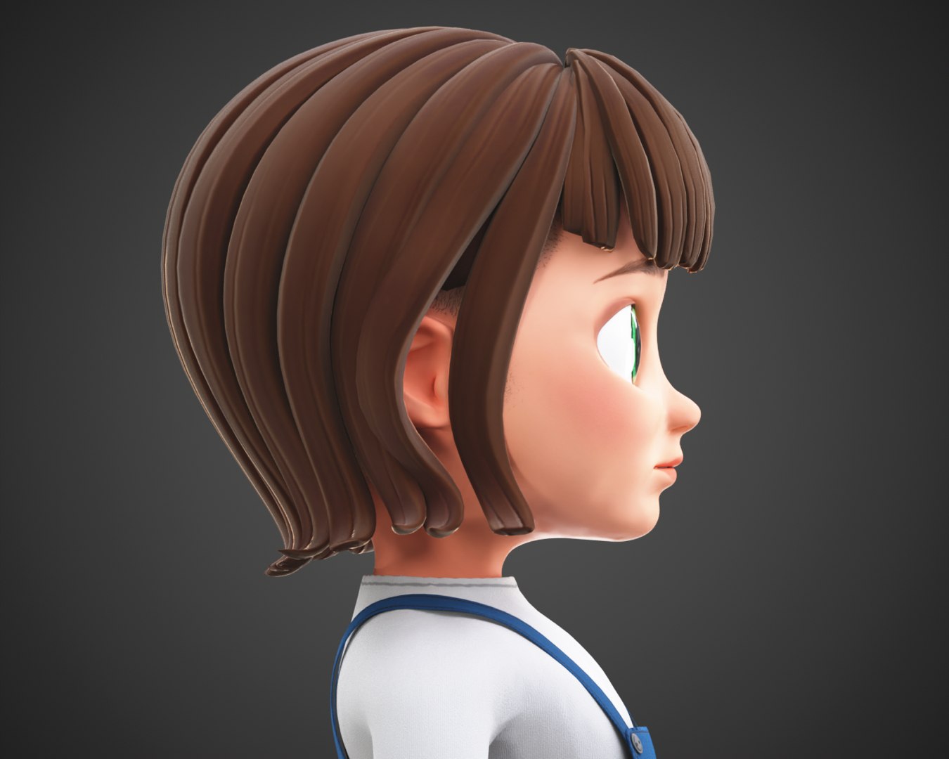 3D Stylized Cartoon Girl Character Rigged - TurboSquid 1986389