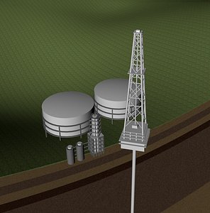 cinema4d oil mining pump