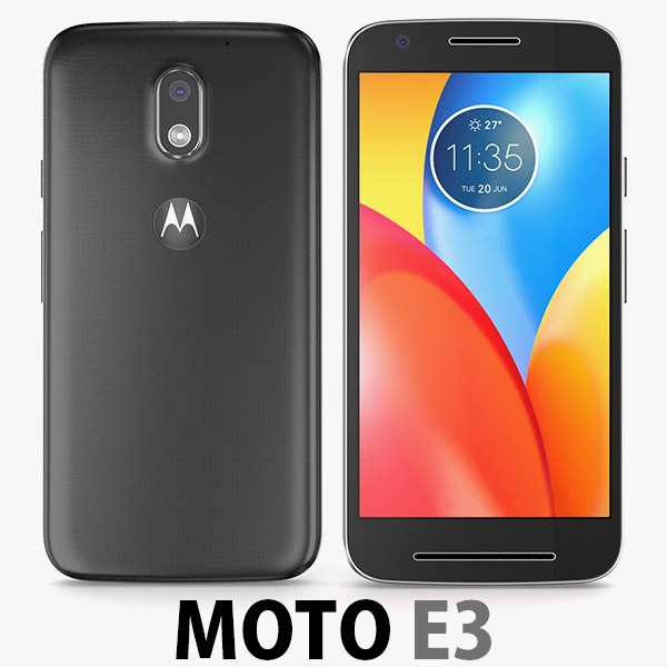 Motorola Moto E3 Preto Modelo 3D - TurboSquid 1175203