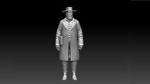 3D General Confederate States Army model