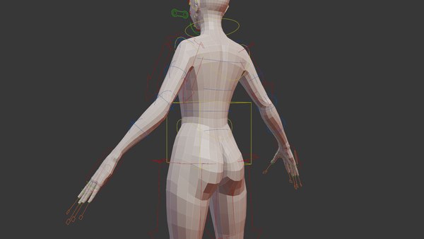 3D rigged female base mesh model - TurboSquid 1604111
