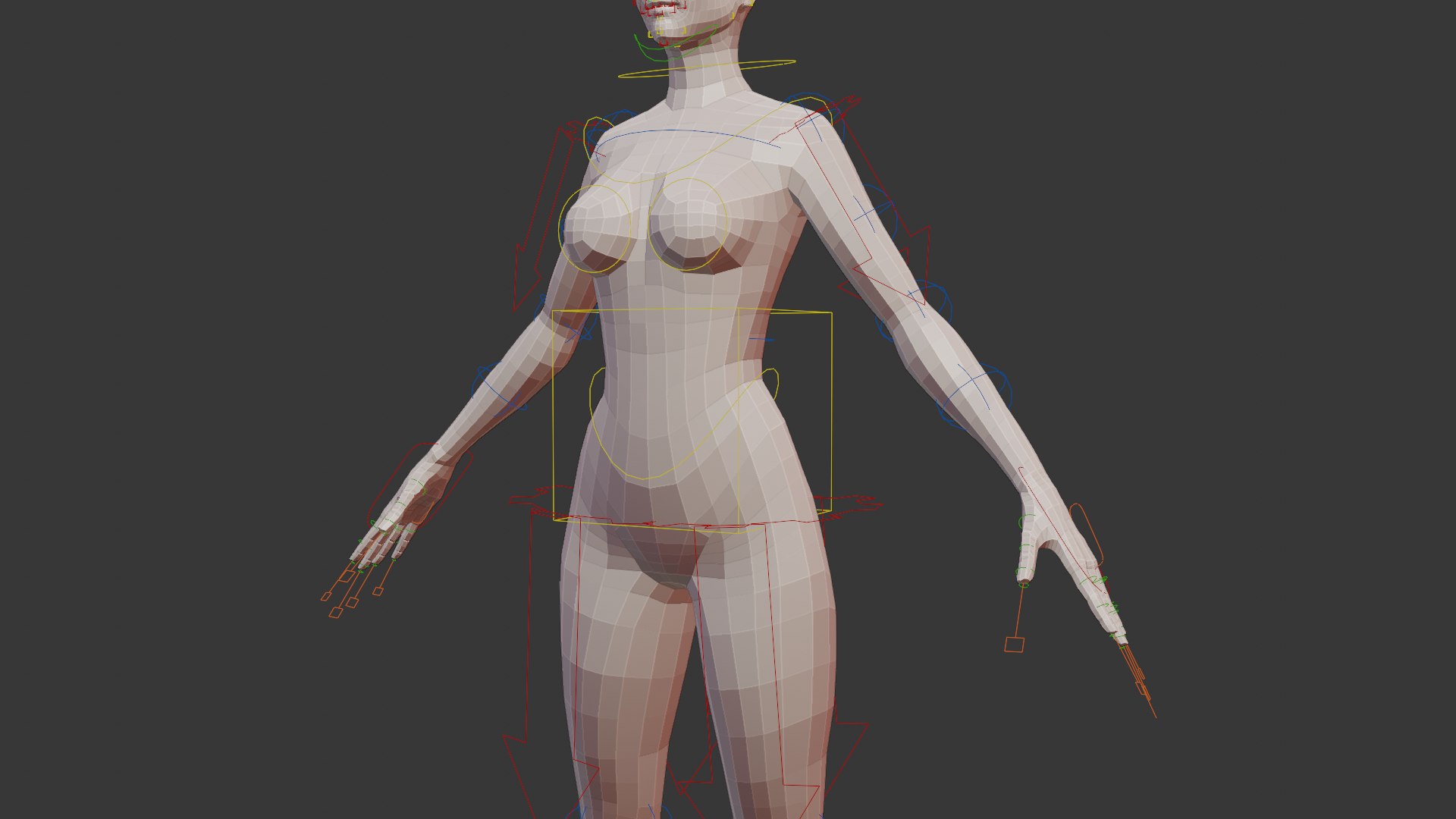 3D Rigged Female Base Mesh Model - TurboSquid 1604111