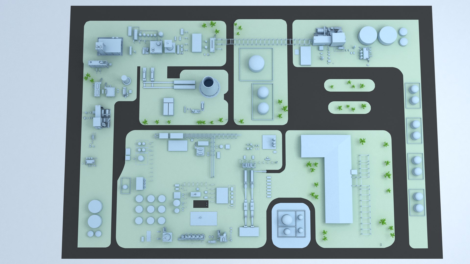 Generic layout factory industrial 3D - TurboSquid 1356188