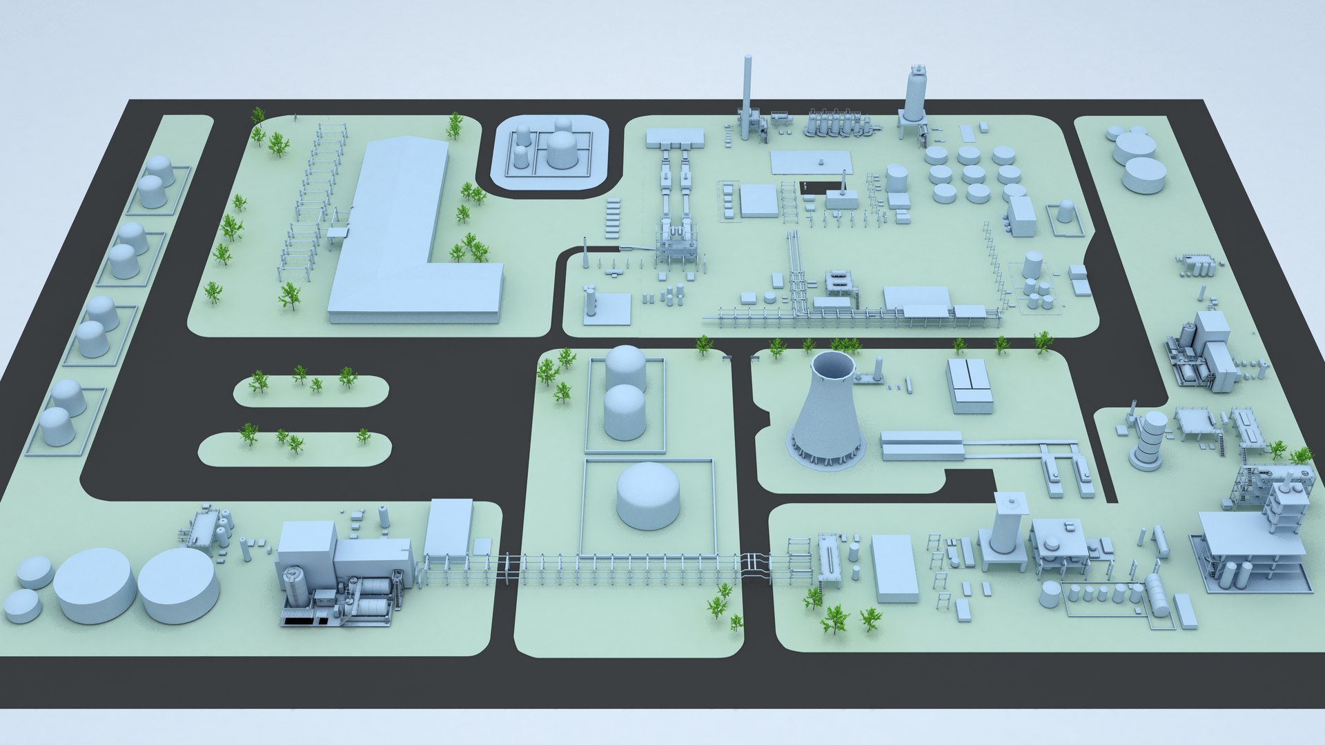Generic layout factory industrial 3D - TurboSquid 1356188