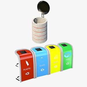 Recycle Bins and Street Bin  Collection 3D