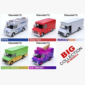 3D Step Vans collection model