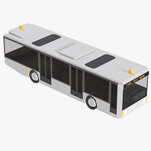 Airport Bus 03 Cartoon Lowpoly Vehicle PBR