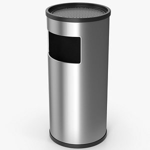 3D Trash Bin And Ashtray model