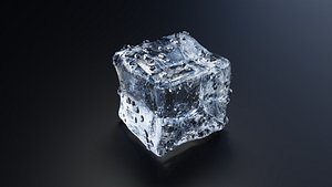 Ice Cube with Condensation
