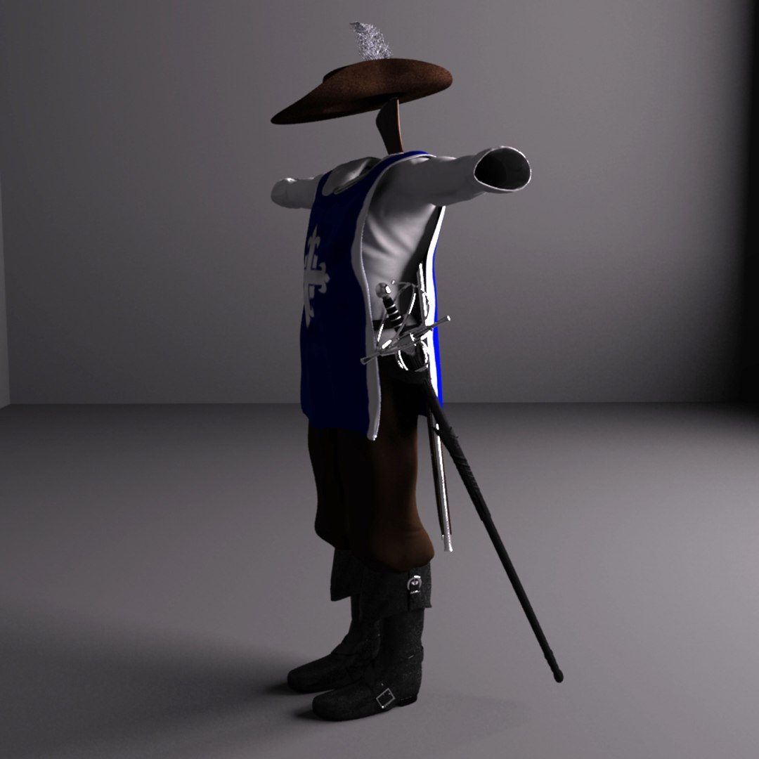 Musketeer Accessories 3d Model