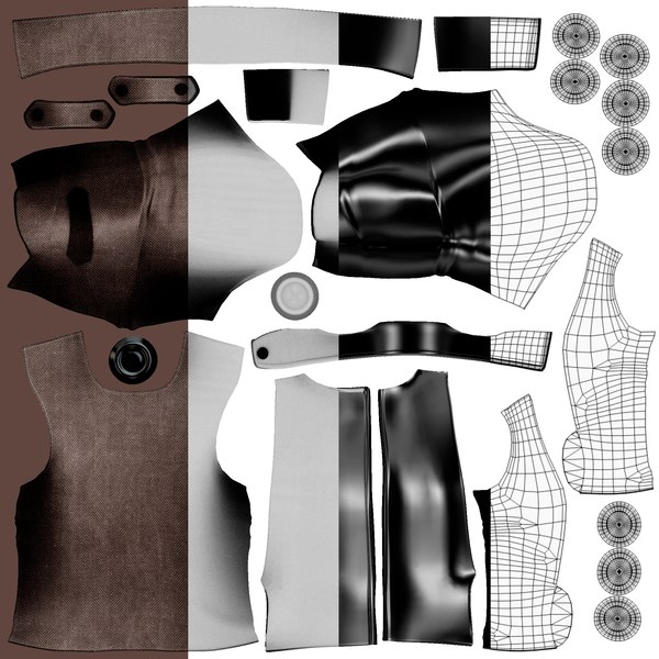 female male jacket 3d 3ds