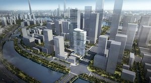 Highrise Urban Cityscape Aerial View Environment
