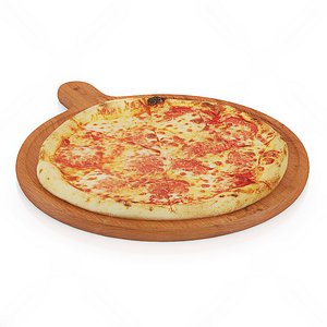 Cheese bacon pizza Cheese bacon tomato pizza food ham pizza 3D